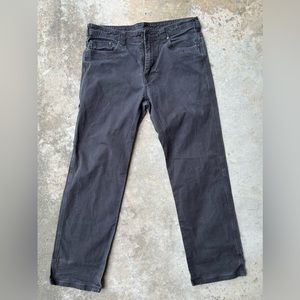 Men’s Organic Cotton Stretch Canvas Bronson Pants In Charcoal Sz 36x32